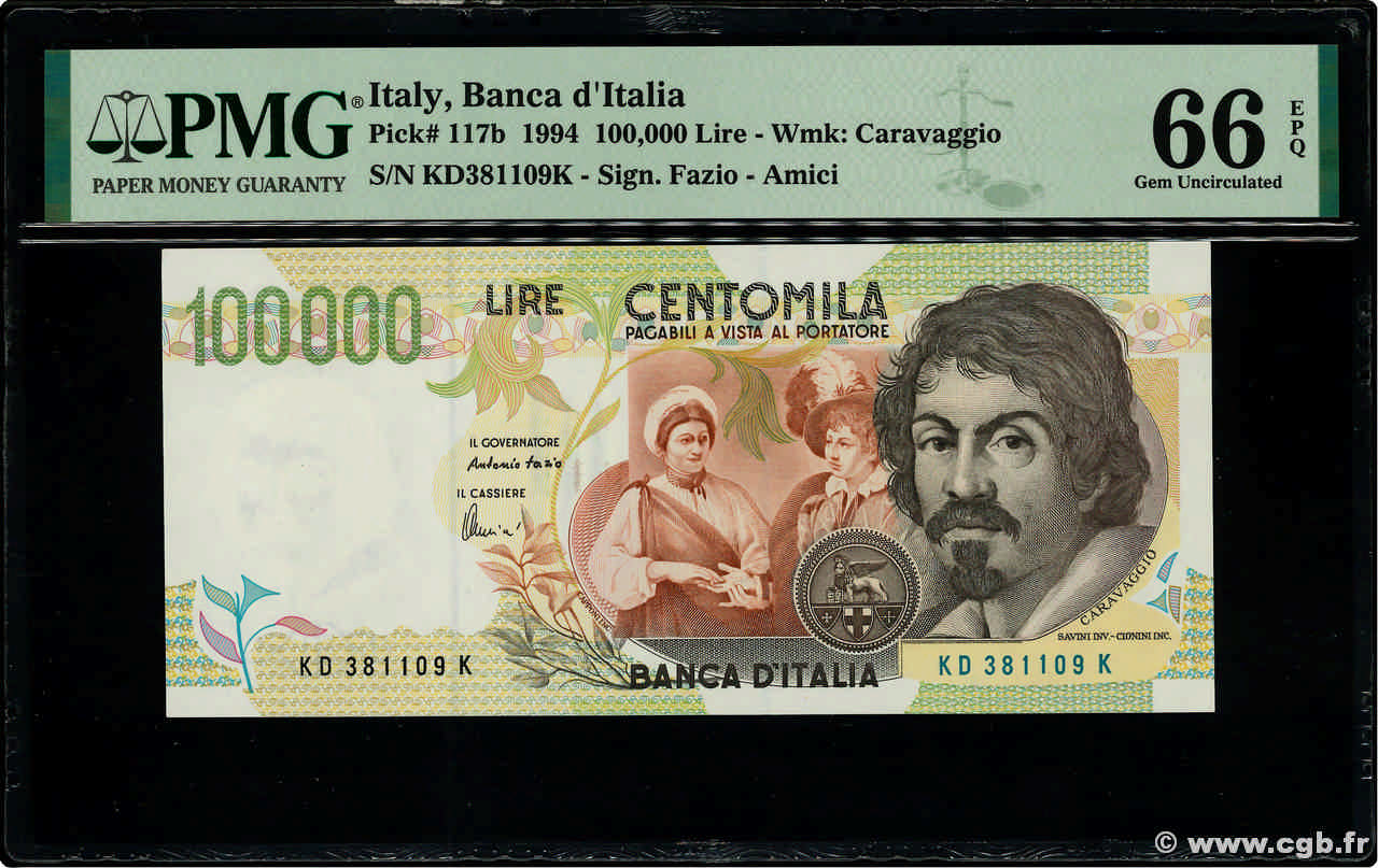 100000 Lires ITALIA  1994 P.117b FDC