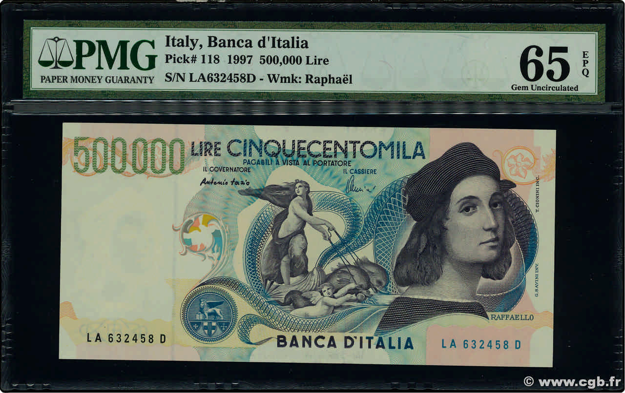 500000 Lire ITALIE  1997 P.118 NEUF