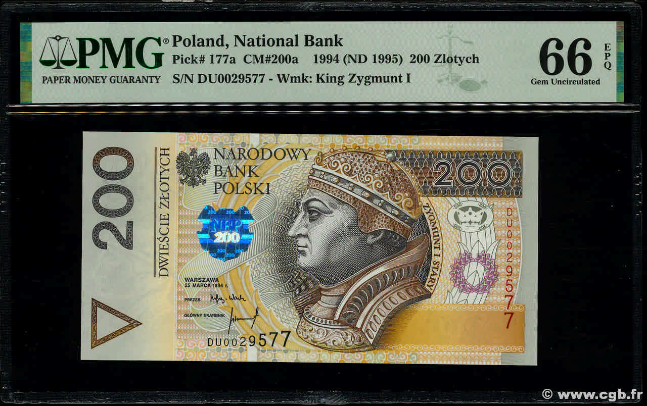 200 Zlotych POLONIA  1994 P.177a FDC