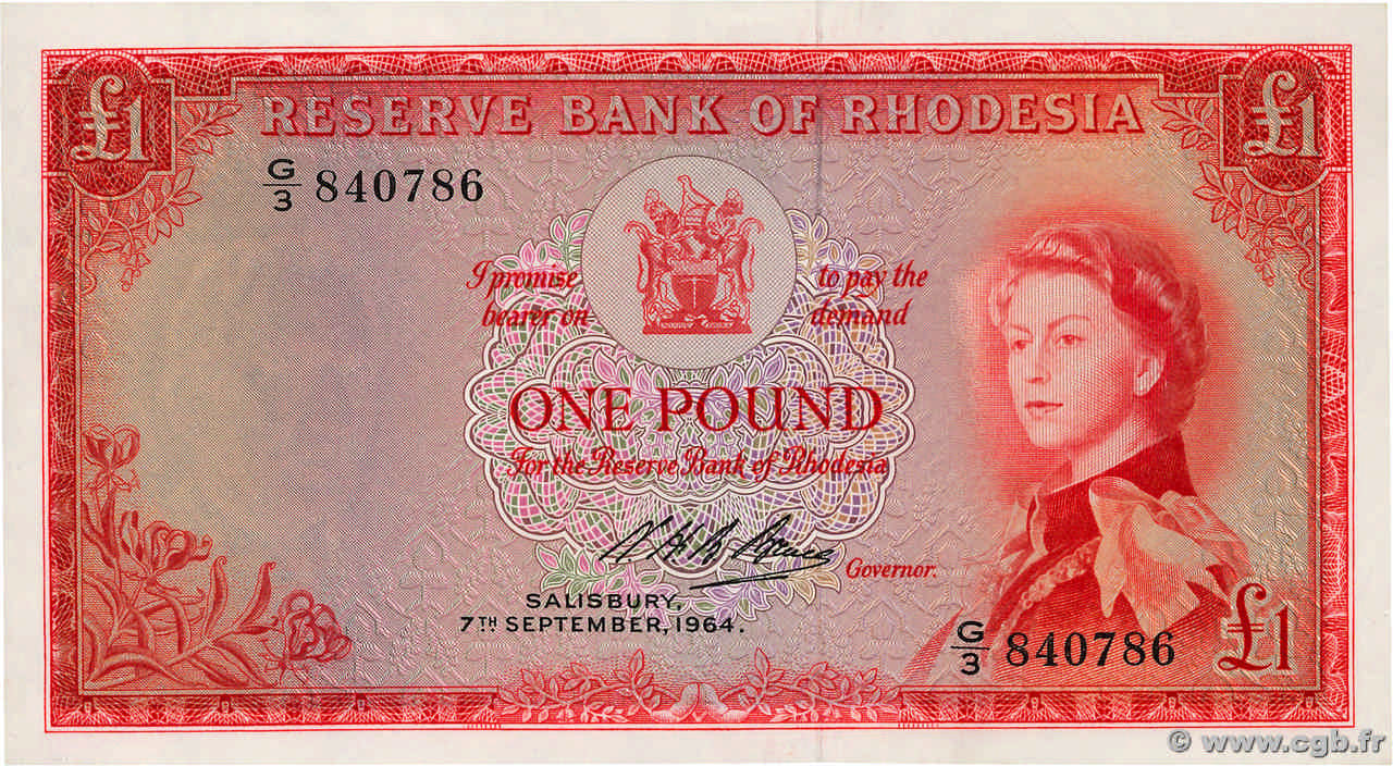1 Pound RODESIA  1964 P.25a SC