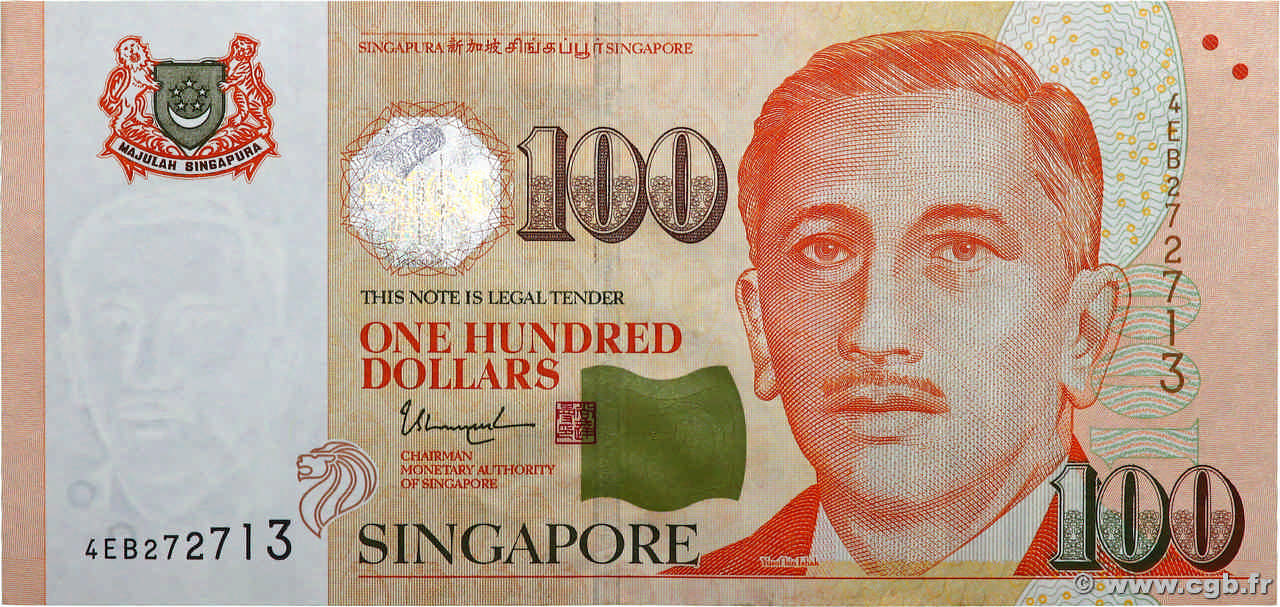 100 Dollars SINGAPORE  1999 P.42 UNC-