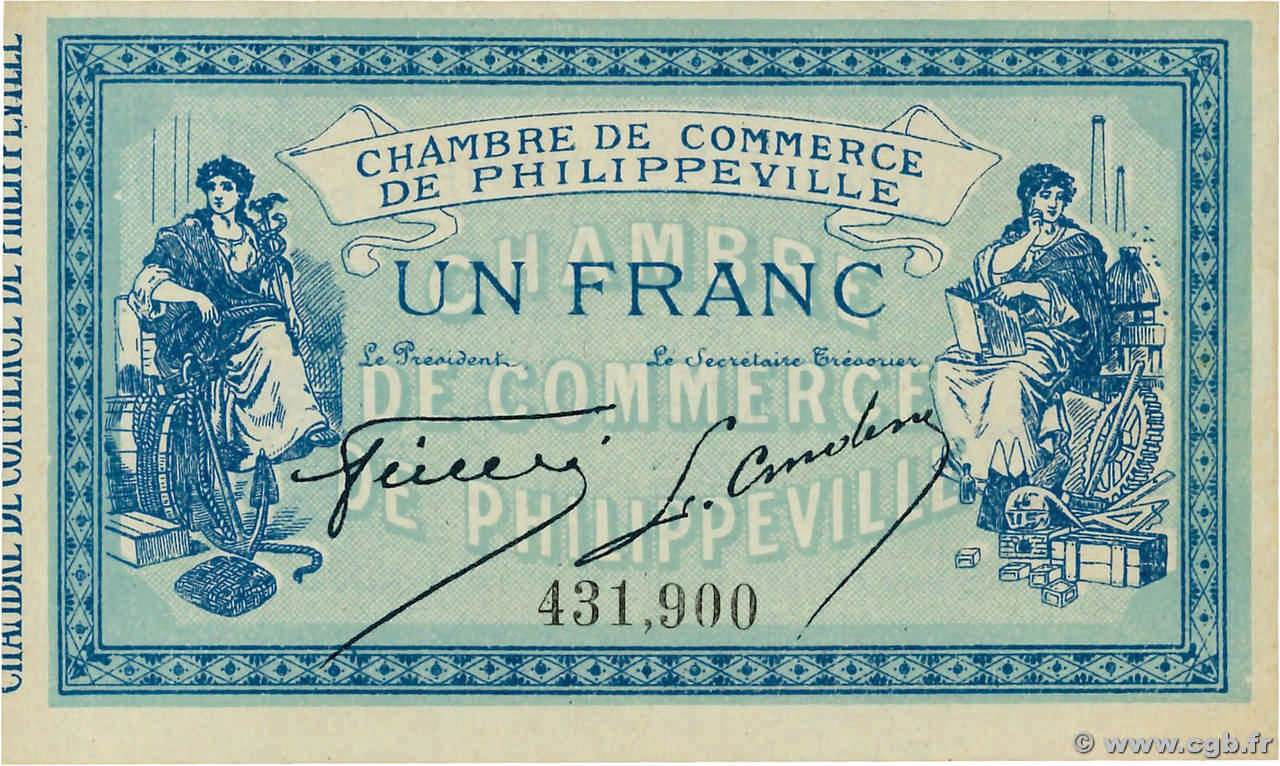 1 Franc ALGÉRIE Philippeville 1914 JP.142.06 pr.NEUF