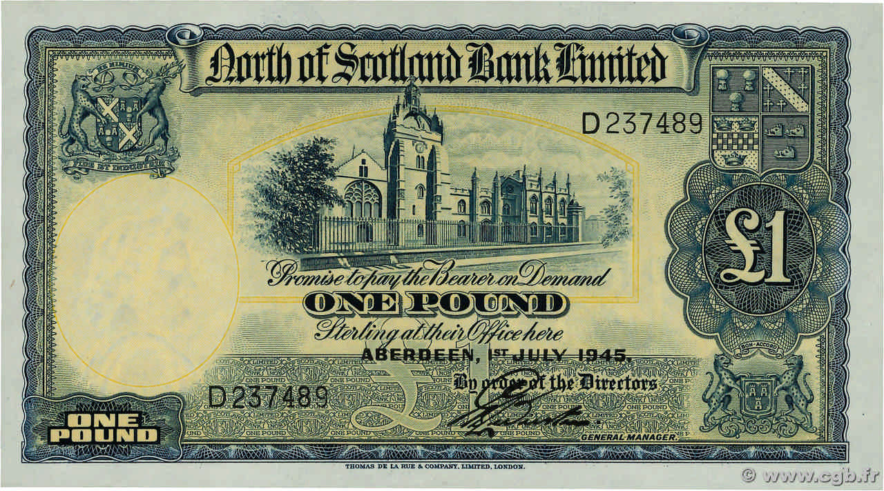 1 Pound ÉCOSSE  1945 PS.644 pr.SPL