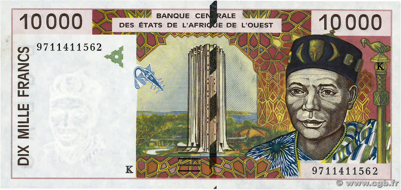 10000 Francs ÉTATS DE L AFRIQUE DE L OUEST  1997 P.714Ke pr.NEUF