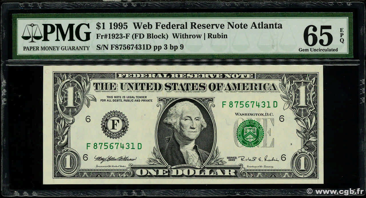 1 Dollar ÉTATS-UNIS D AMÉRIQUE Atlanta 1995 P.496a NEUF