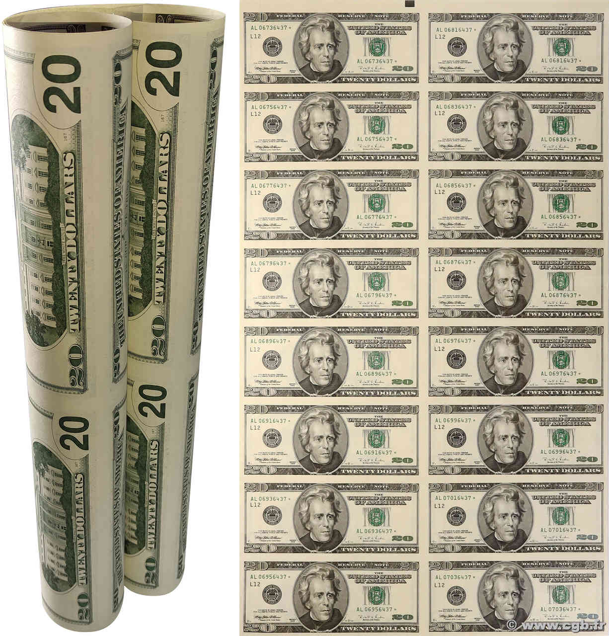 20 Dollars Planche STATI UNITI D AMERICA San Francisco 1996 P.501* FDC