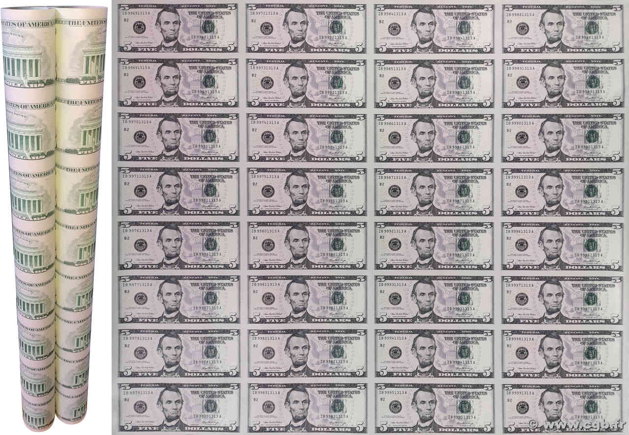 5 Dollars Planche ÉTATS-UNIS D AMÉRIQUE New York 2006 P.524 NEUF