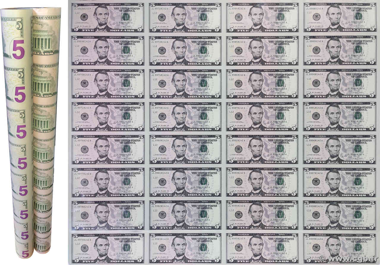 5 Dollars Planche UNITED STATES OF AMERICA San Francisco 2009 P.531 UNC