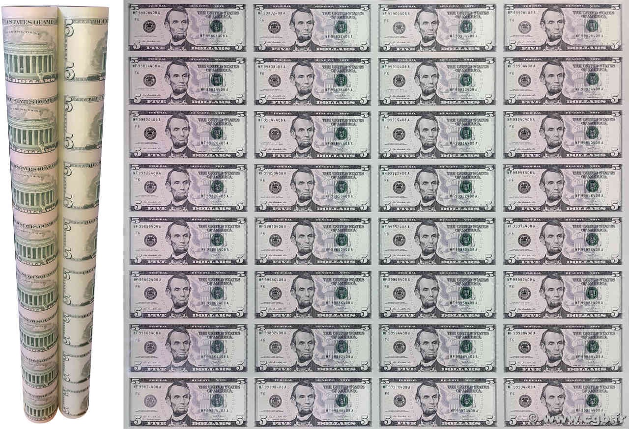 5 Dollars Planche STATI UNITI D AMERICA Atlanta 2013 P.539 FDC