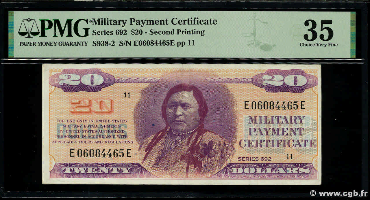 20 Dollars STATI UNITI D AMERICA  1970 P.M098 q.SPL
