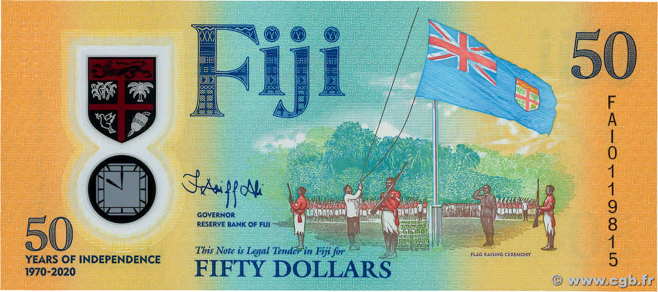 50 Dollars Commémoratif FIDJI  2020 P.121 NEUF