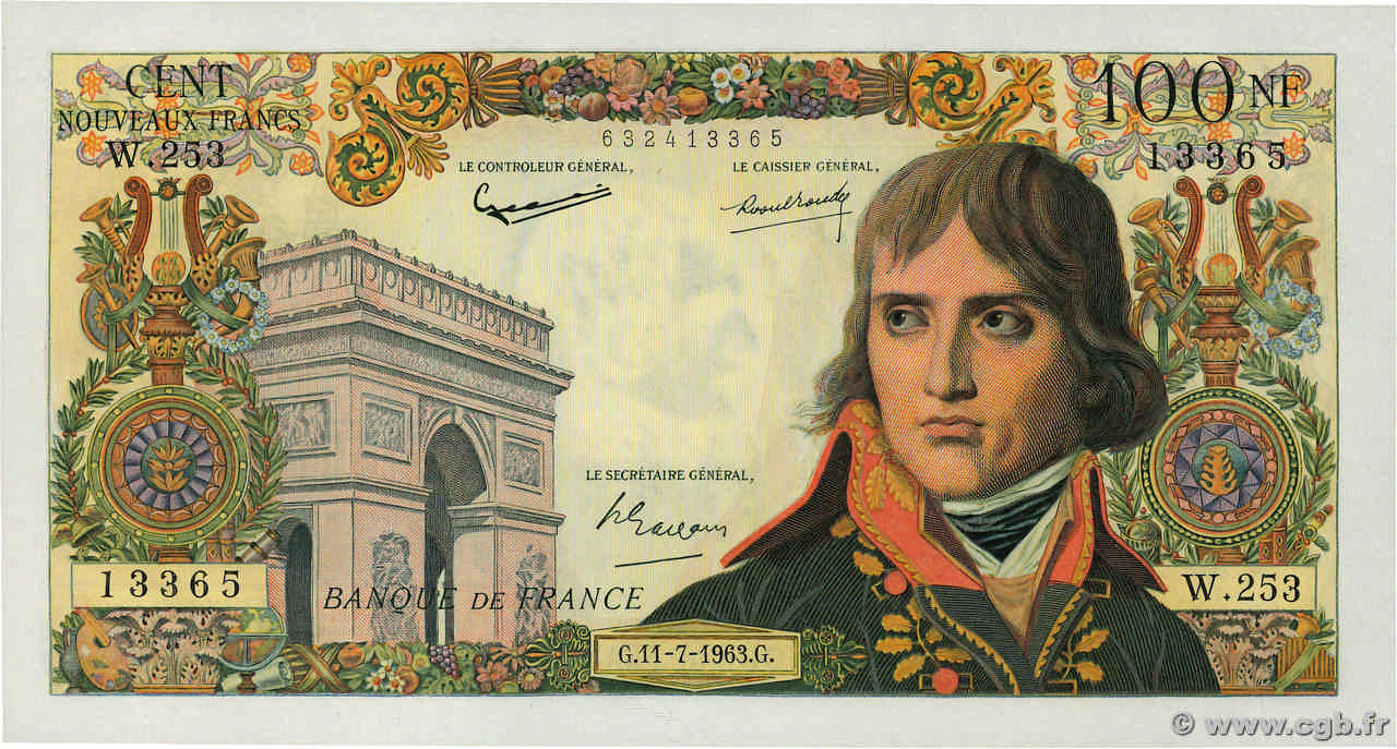100 Nouveaux Francs BONAPARTE FRANCE  1963 F.59.22 SPL