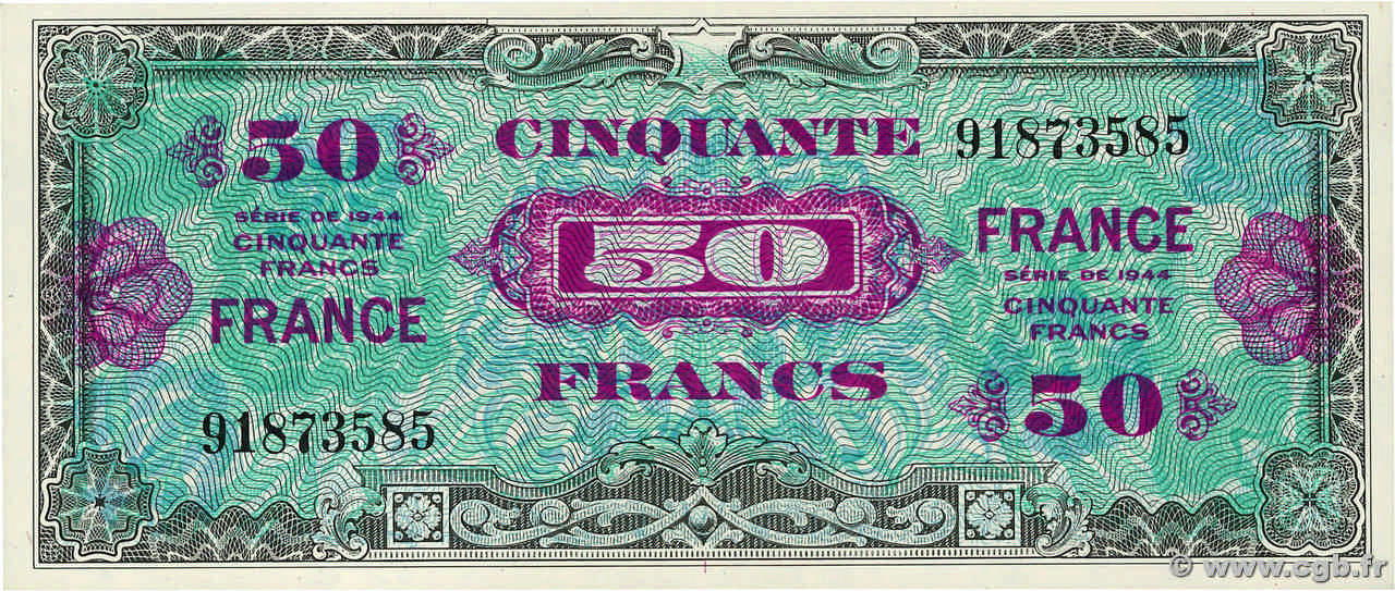 50 Francs FRANCE FRANCIA  1945 VF.24.01 SC+