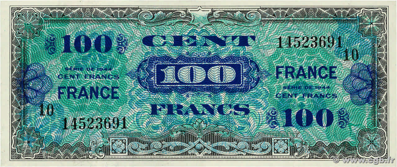 100 Francs FRANCE FRANCE  1945 VF.25.10 AU-