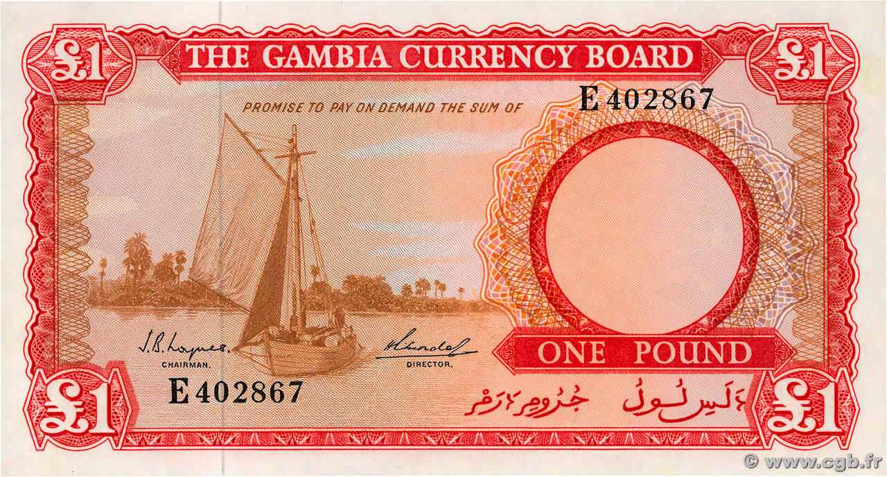 1 Pound GAMBIA  1965 P.02a ST