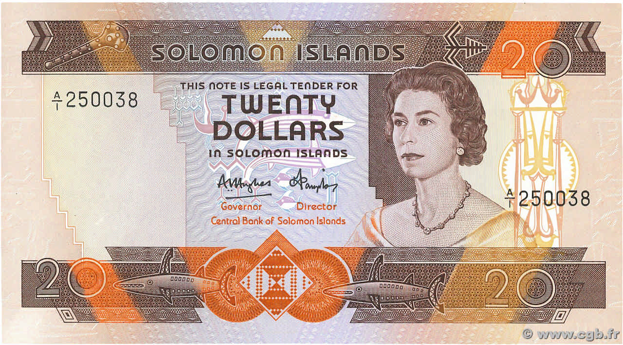 20 Dollars ÎLES SALOMON  1984 P.12 pr.NEUF