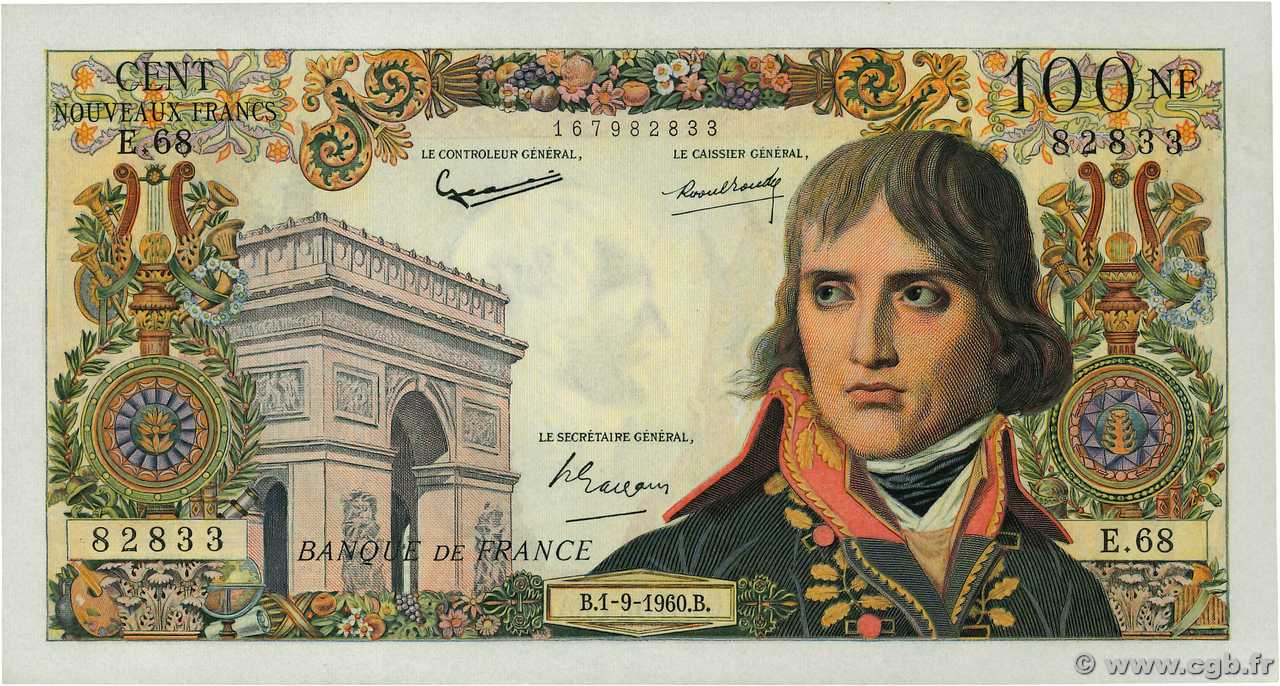 100 Nouveaux Francs BONAPARTE FRANCIA  1960 F.59.07 SC