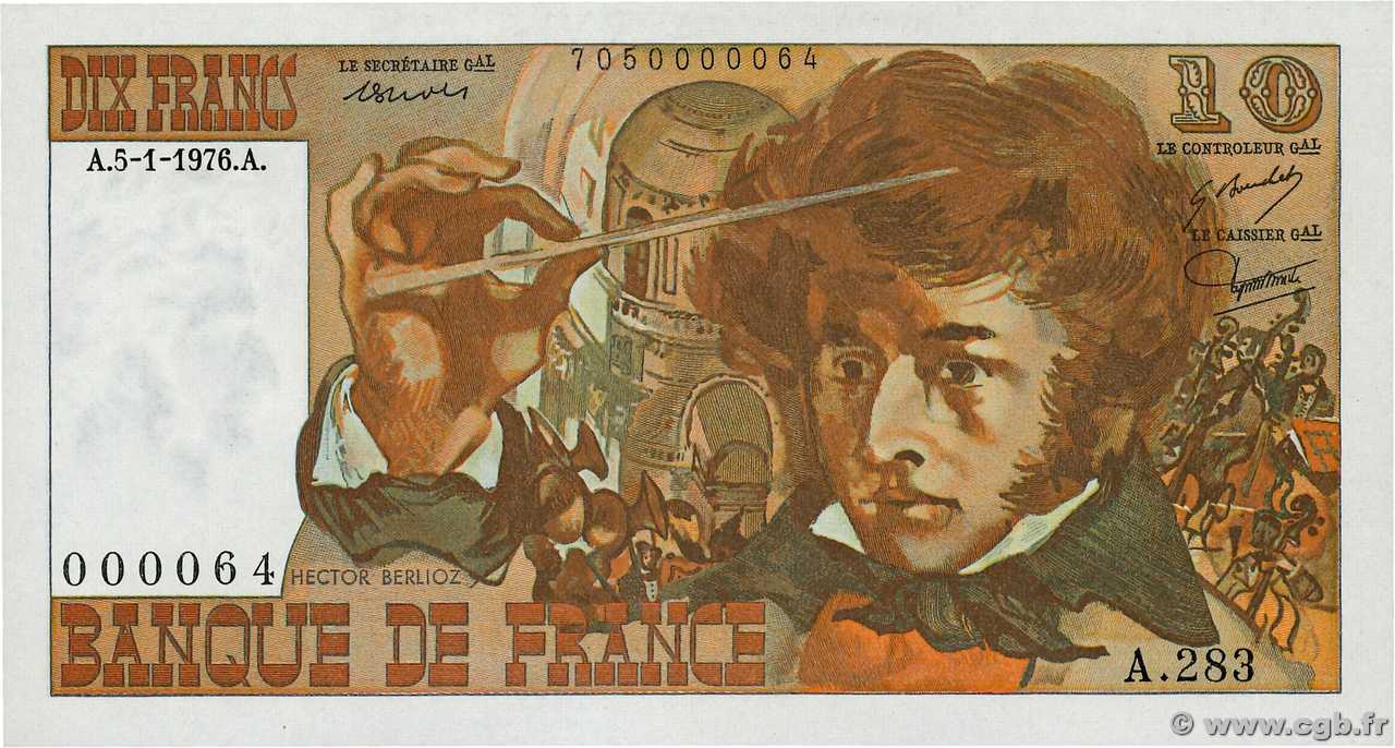 10 Francs BERLIOZ FRANCE  1976 F.63.17A283 NEUF