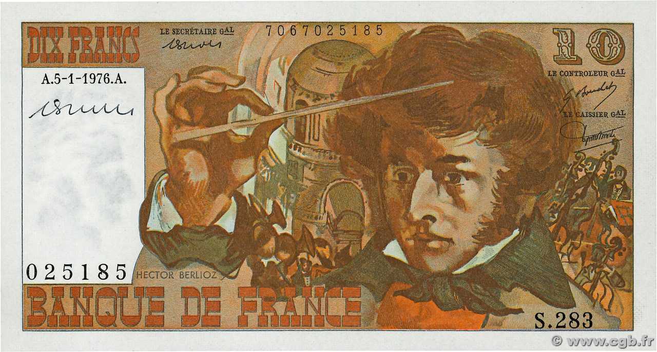 10 Francs BERLIOZ FRANCE  1976 F.63.17-283 UNC