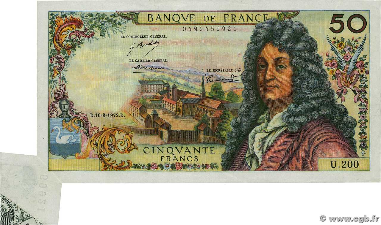 50 Francs RACINE Fauté FRANCIA  1972 F.64.21 EBC+