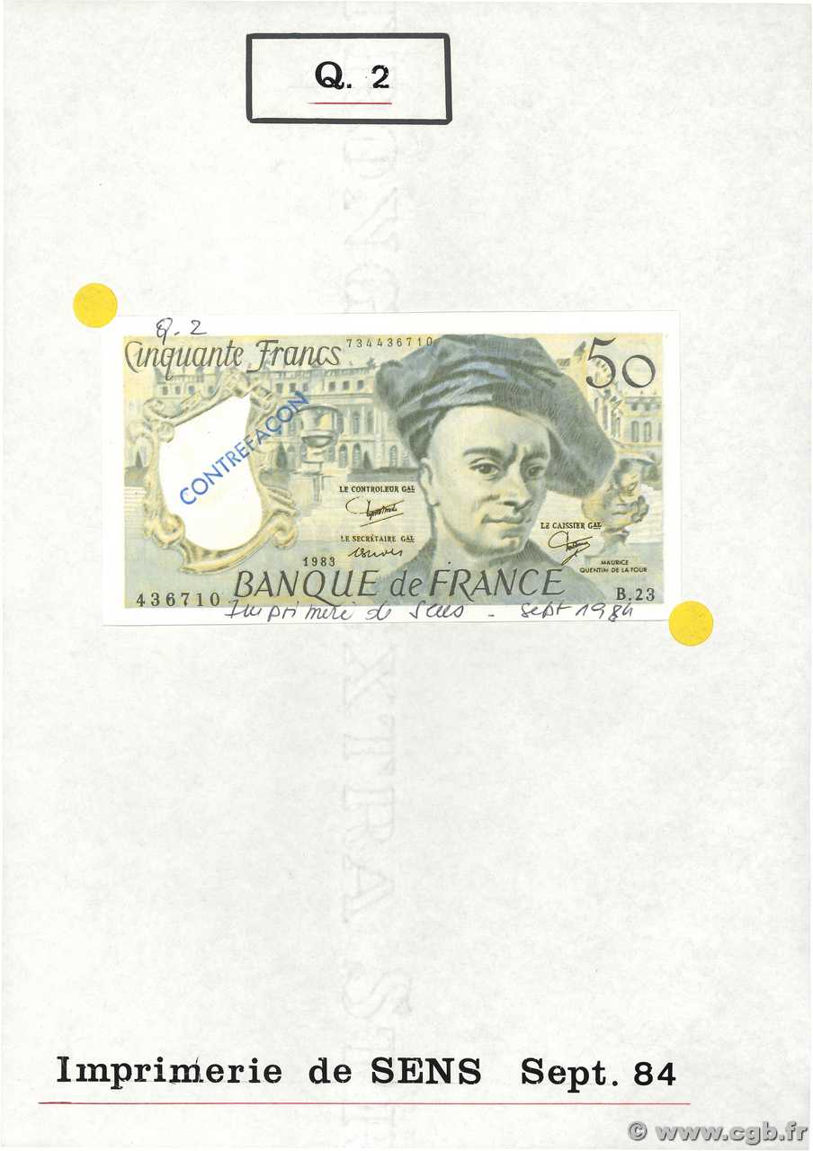 50 Francs QUENTIN DE LA TOUR Faux FRANCE  1981 F.67.07 AU