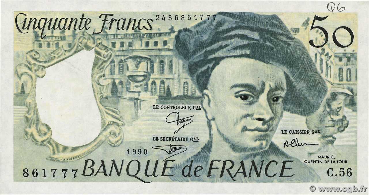 50 Francs QUENTIN DE LA TOUR Faux FRANCIA  1990 F.67.16 q.FDC