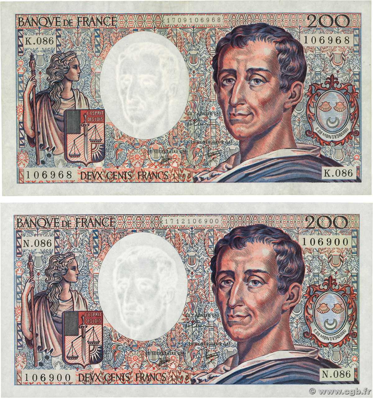 200 Francs MONTESQUIEU Fauté FRANCE  1990 F.70.10a SUP
