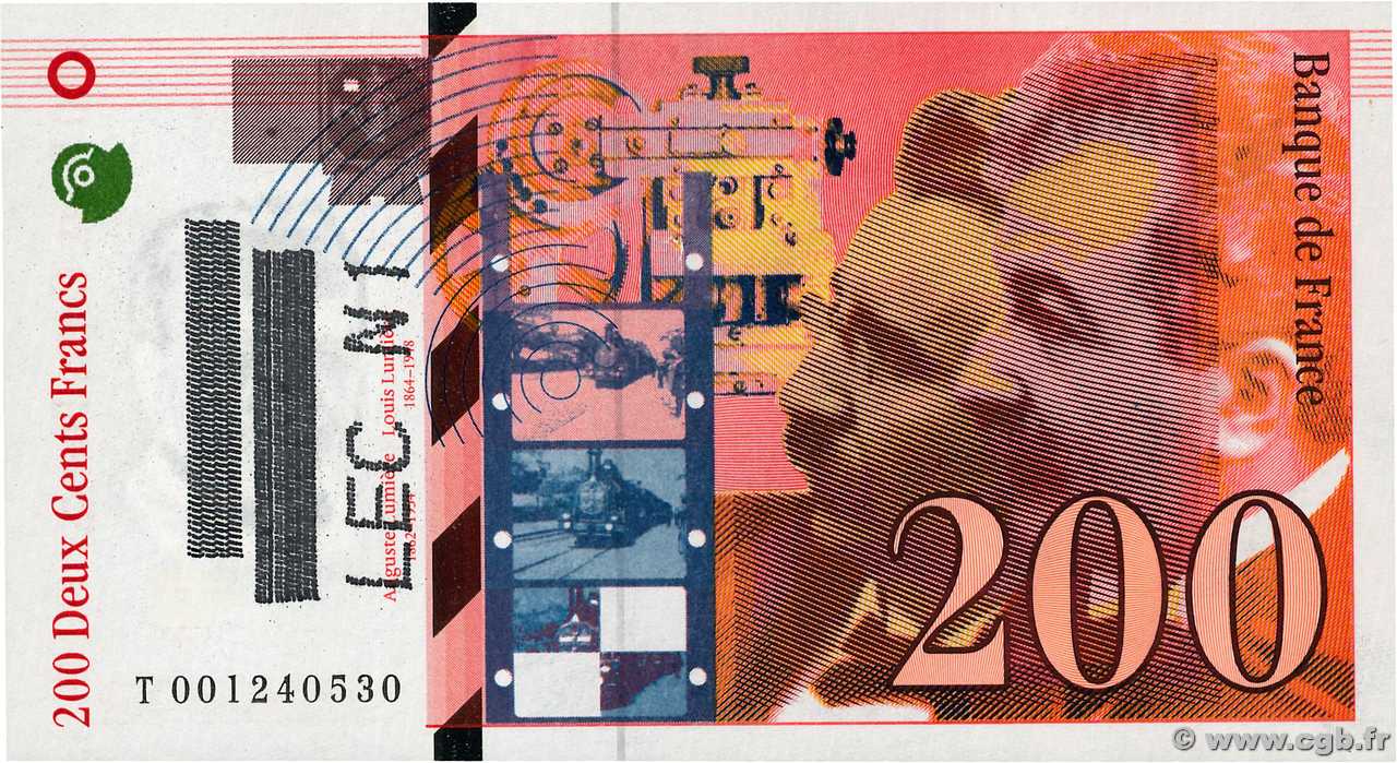 200 Francs FRÈRES LUMIÈRE Essai FRANKREICH  1994 F.- ST