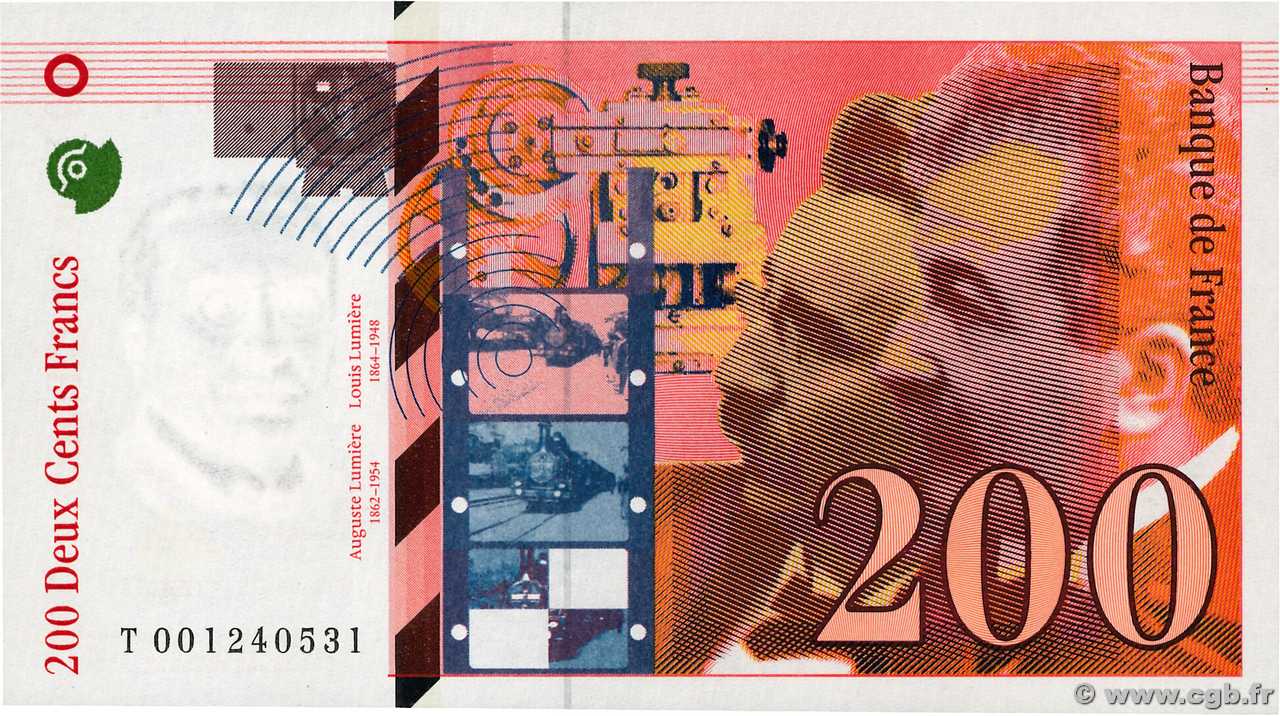 200 Francs FRÈRES LUMIÈRE Essai FRANKREICH  1994 F.- ST
