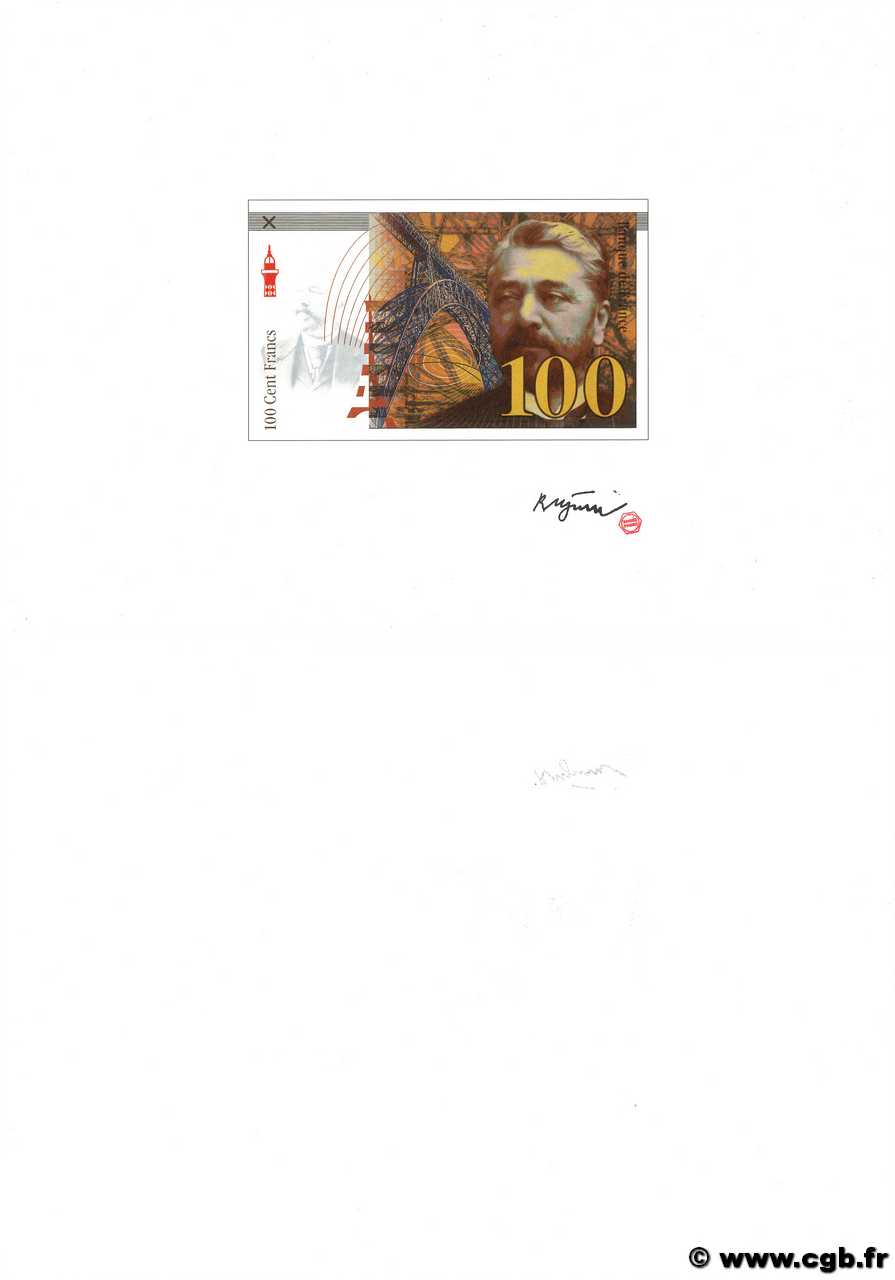 100 Francs EIFFEL Épreuve FRANCE  1995 F.- UNC