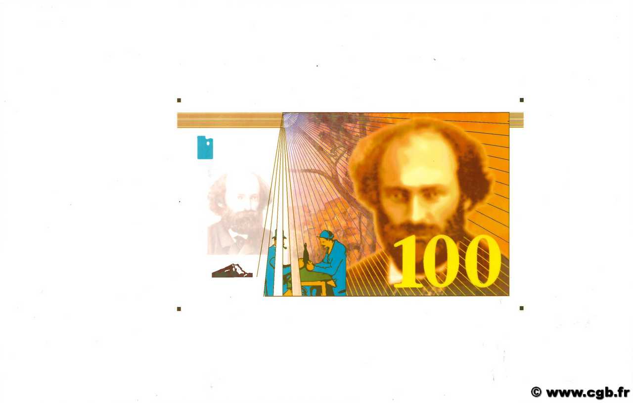 100 Francs CÈZANNE Épreuve FRANCIA  1995 F.- FDC