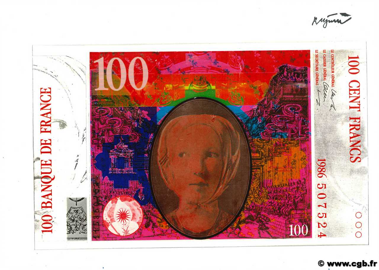 100 Francs Épreuve FRANKREICH  1986 F.- ST