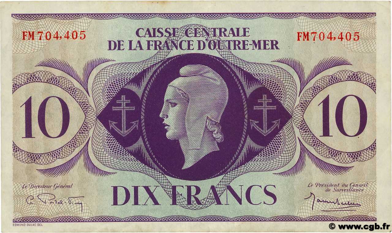 10 Francs FRENCH EQUATORIAL AFRICA  1943 P.16b VF