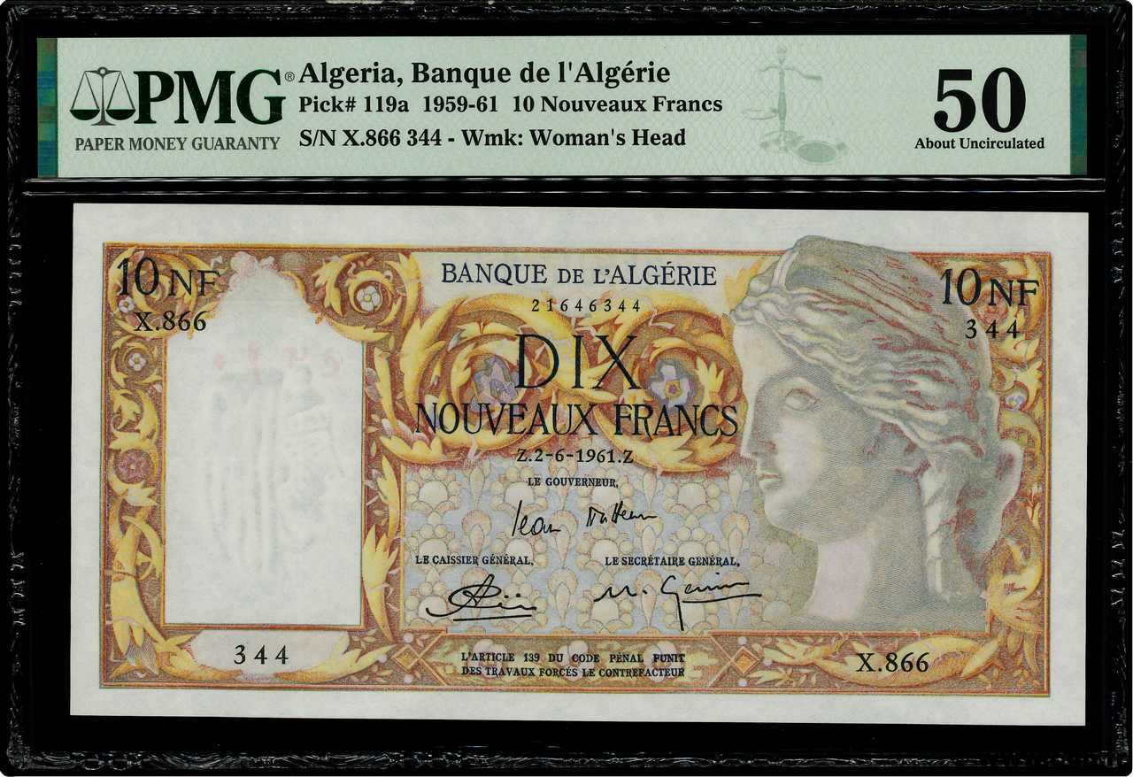 10 Nouveaux Francs ALGÉRIE  1961 P.119a SUP+