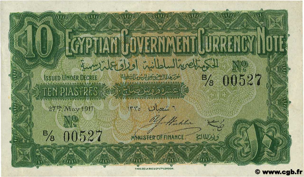 10 Piastres EGIPTO  1917 P.160b EBC+