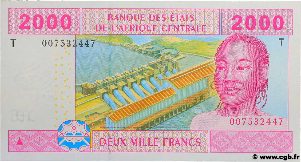 2000 Francs STATI DI L  AFRICA CENTRALE  2002 P.108Ta FDC