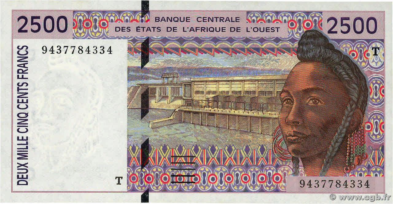 2500 Francs ÉTATS DE L AFRIQUE DE L OUEST  1994 P.812Tc pr.NEUF