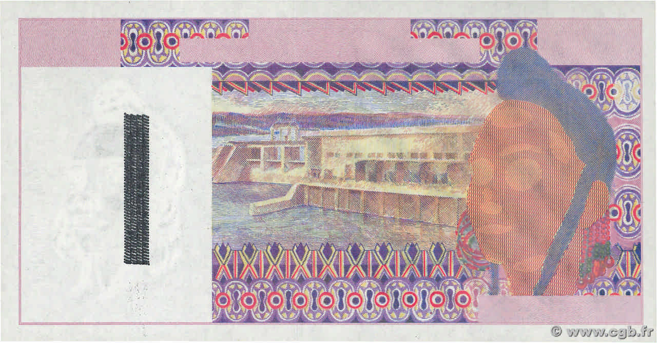 2500 Francs Fauté WEST AFRIKANISCHE STAATEN  1992 P.x12 fST+