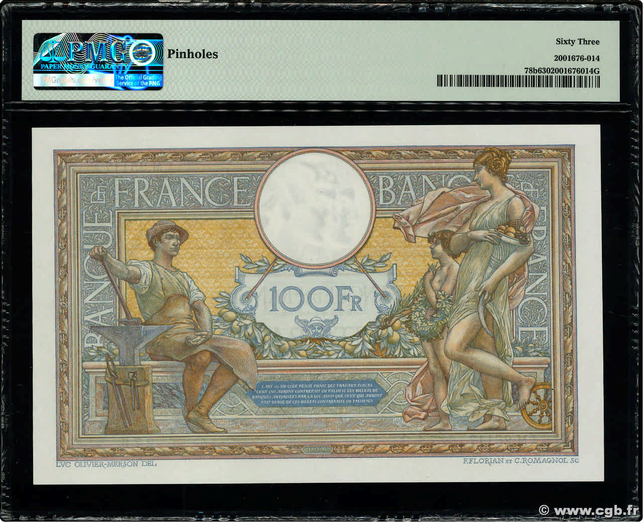 100 Francs LUC OLIVIER MERSON grands cartouches FRANCE 1929 F.24.08 ...