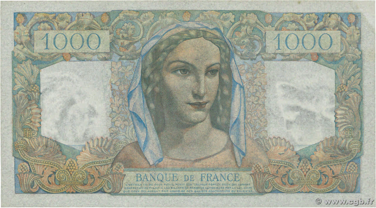 1000 Francs MINERVE ET HERCULE Faux FRANCE 1948 F.41.22x 4390238 Billets
