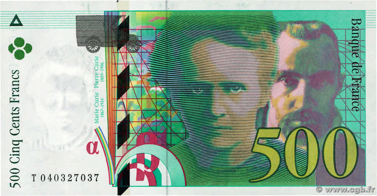 500 Francs PIERRE ET MARIE CURIE FRANCIA  1998 F.76.04 SC
