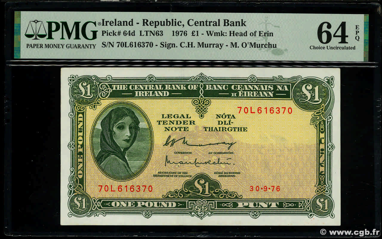1 Pound IRLANDE  1976 P.064d pr.NEUF