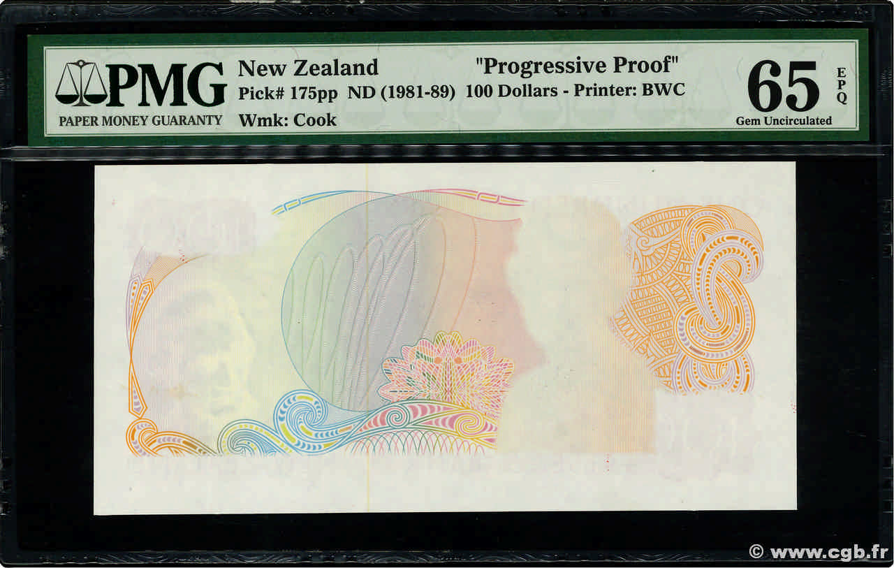 100 Dollars Épreuve NEW ZEALAND  1981 P.175pp UNC