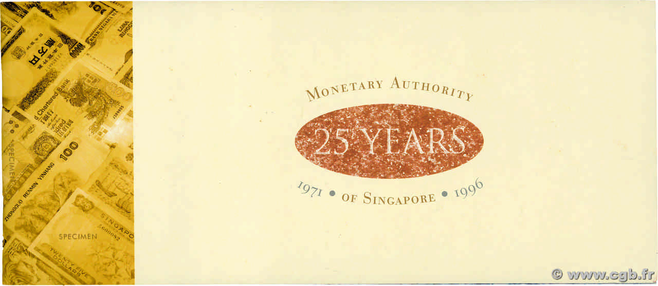 25 Dollars Set de présentation SINGAPORE  1996 P.33 UNC