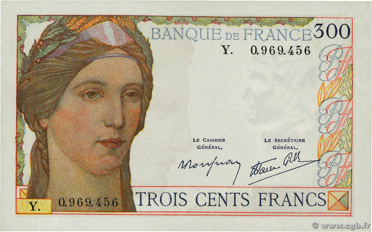 300 Francs FRANCIA  1939 F.29.03 EBC+