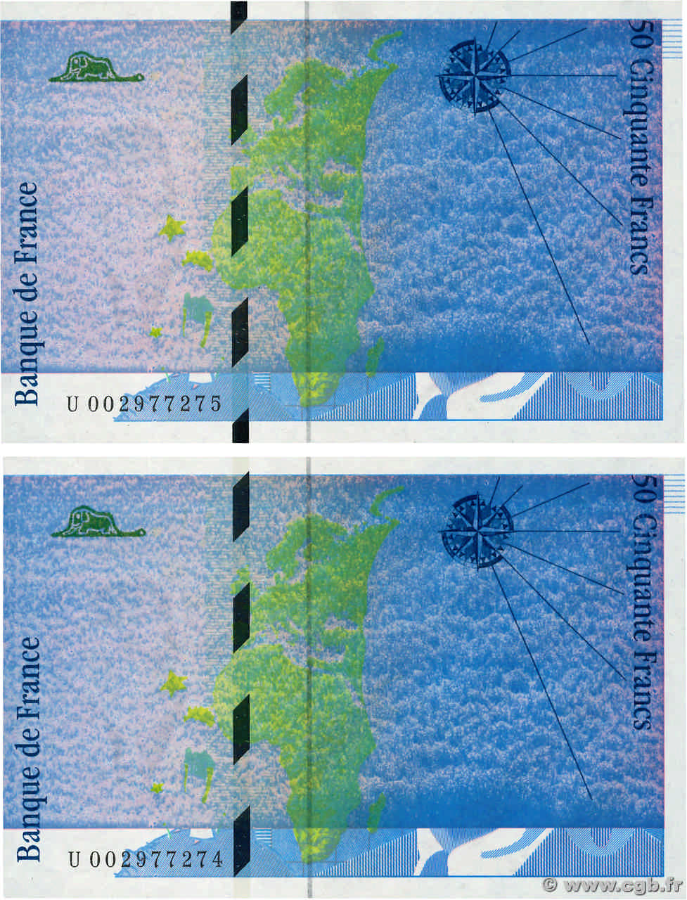 50 Francs SAINT-EXUPÉRY Fauté FRANKREICH  1992 F.72.01F ST