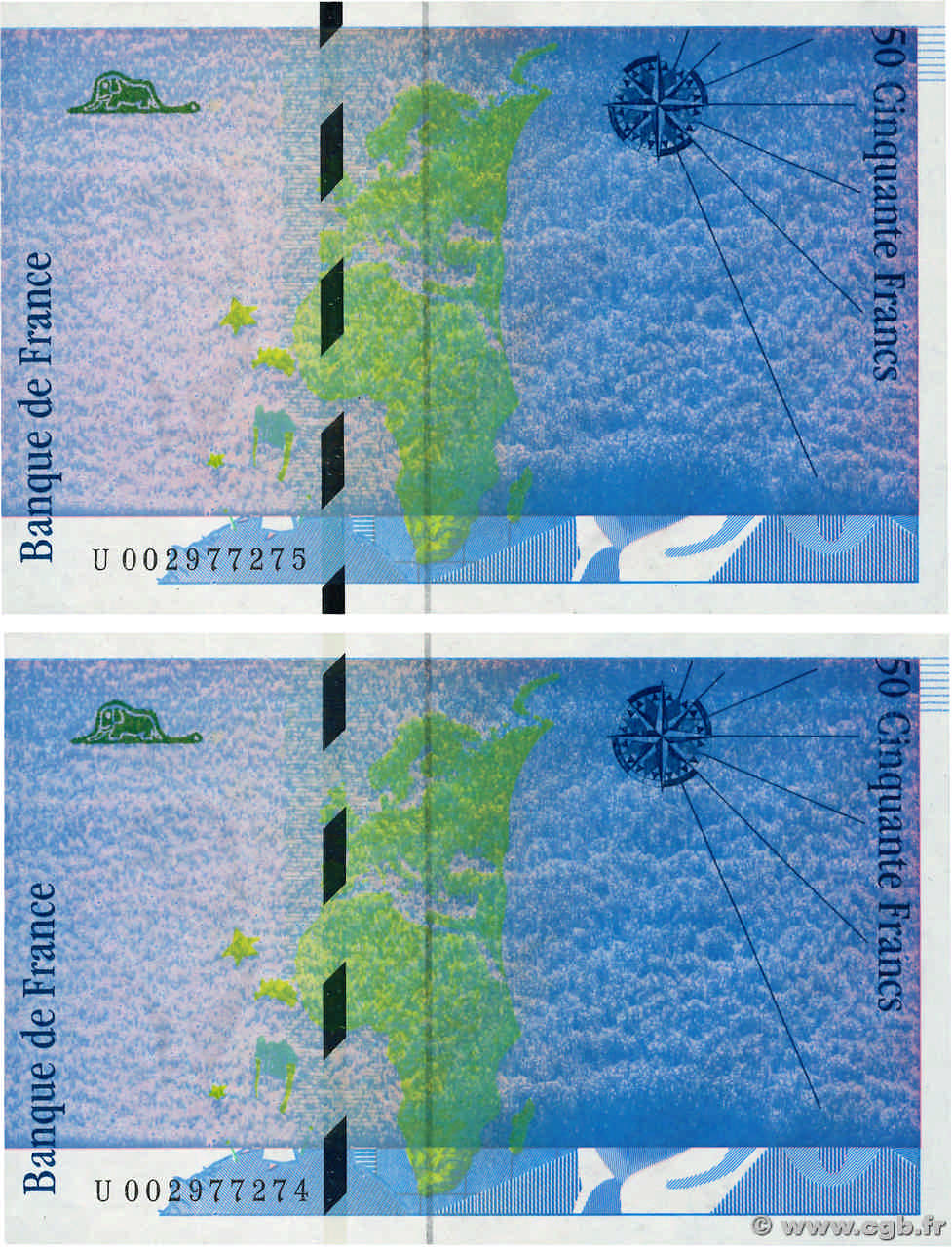 50 Francs SAINT-EXUPÉRY Fauté FRANCIA  1992 F.72.01F FDC