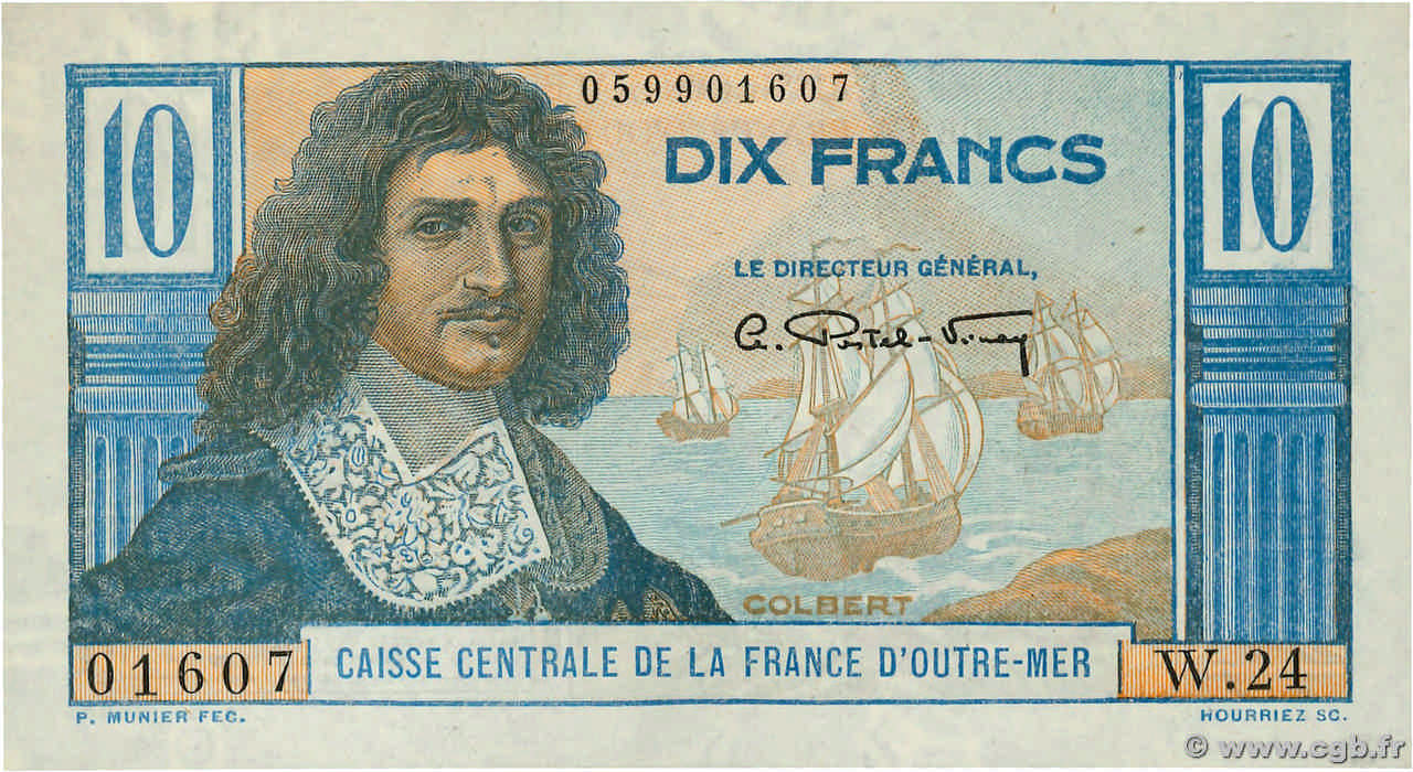 10 Francs Colbert AFRIQUE ÉQUATORIALE FRANÇAISE  1946 P.21 NEUF