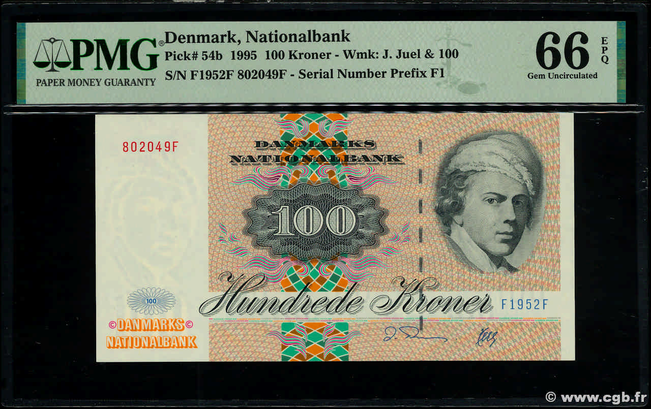 100 Kroner DÄNEMARK  1972 P.054b ST
