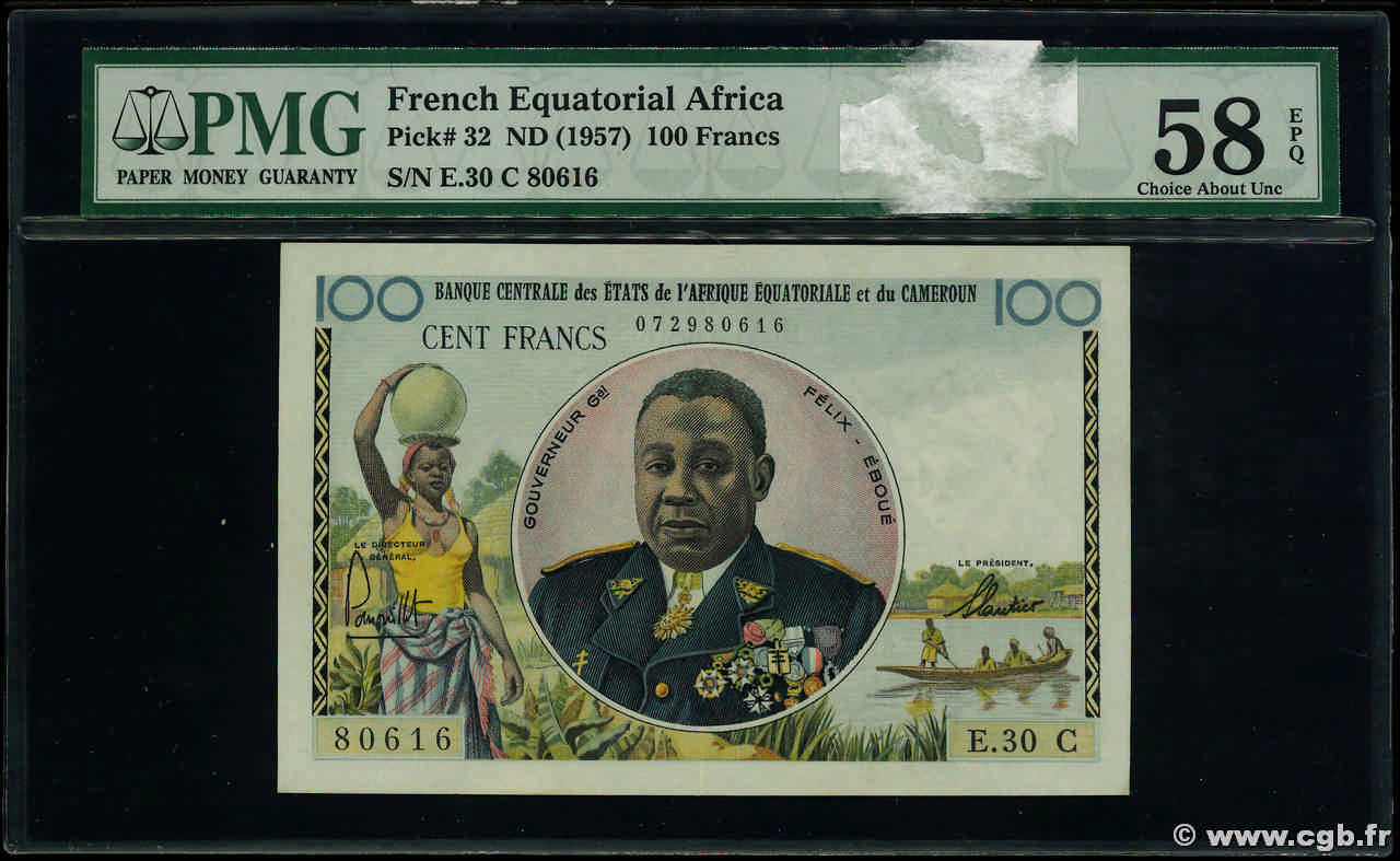 100 Francs ÉTATS DE L AFRIQUE ÉQUATORIALE  1961 P.01c SPL